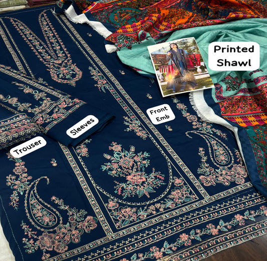 Dhanak with Pashmina wool  shawl